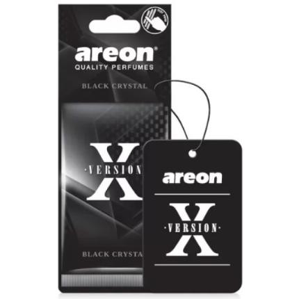 Ароматизатор подвесной бумажный Areon X-VER BLACK CRYSTAL (Чёрный кристалл)_
