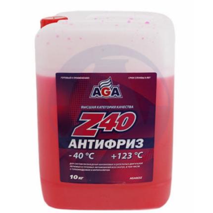 Антифриз AGA- Z40 10л. КРАСНЫЙ